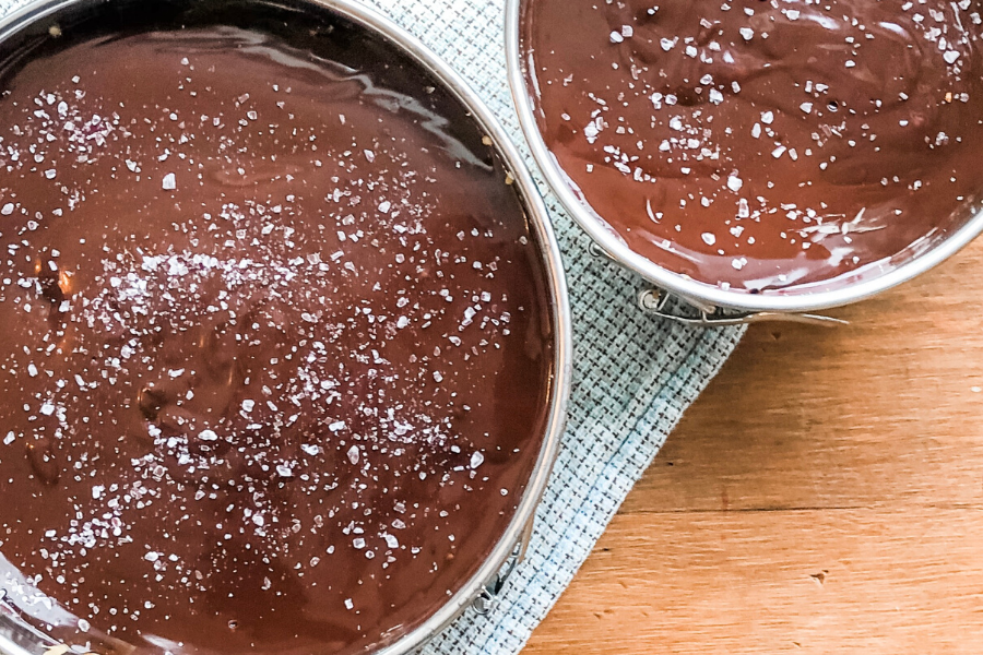 chocolate caramel sea salt turtle candy pie