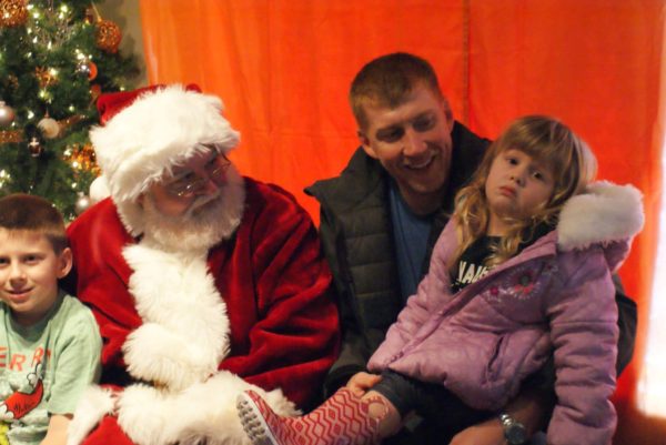 Family with Santa