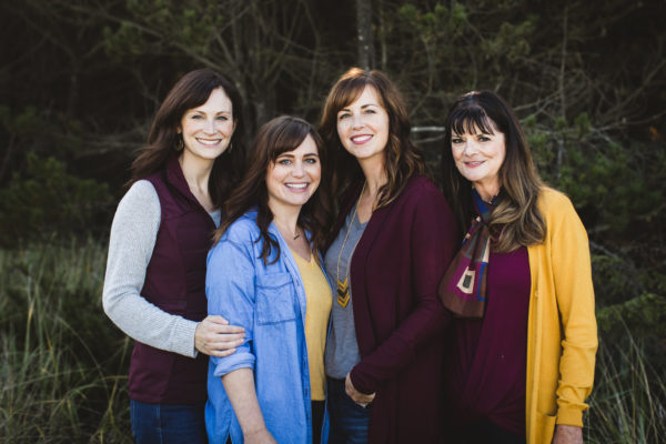 mother with three adult daughters