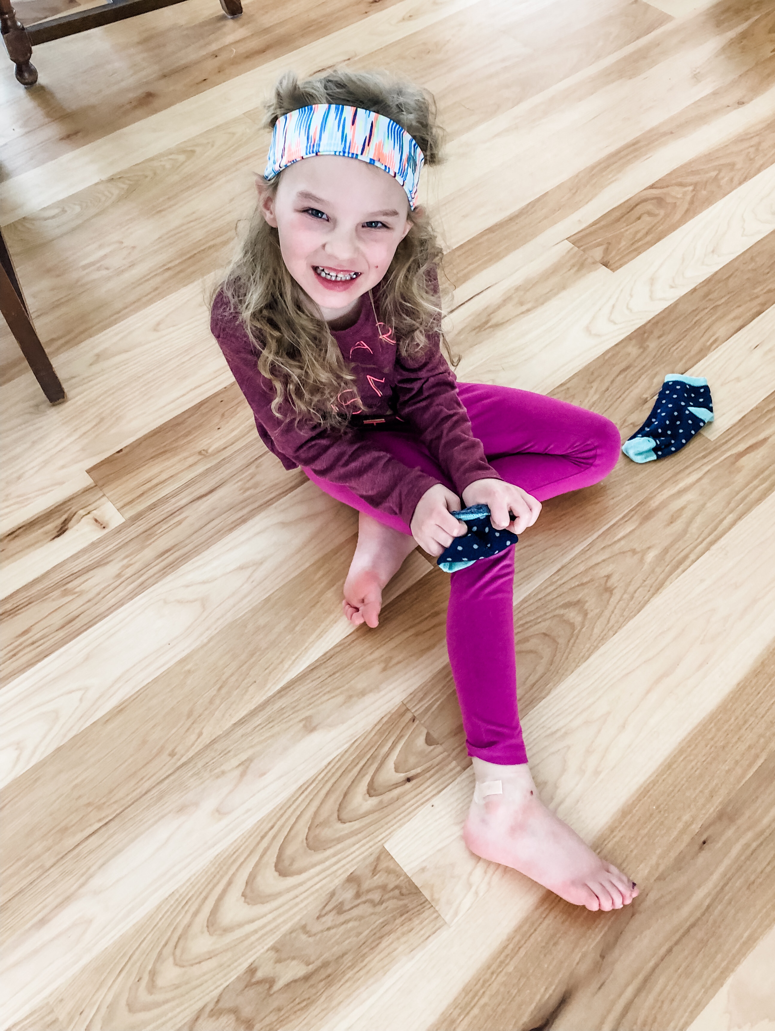 little girl dressed with headband