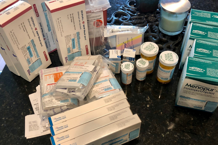 Jamie's IVF medications and injections